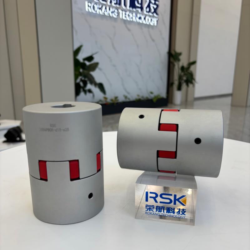 Kopling Poros Rahang Paduan Aluminium Tipe Set Sekrup Sisipan Laba-laba PU dengan Alur Pasak yang Disesuaikan untuk Robot